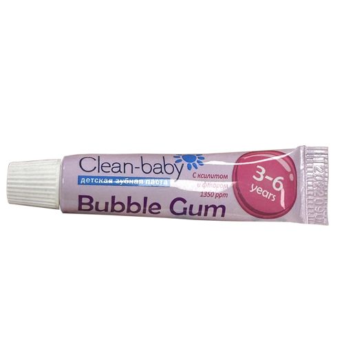 ОБРАЗЕЦ: Clean- baby - Паста зубная детская (3- 6 лет ) 5 мл (Bubble Gum)