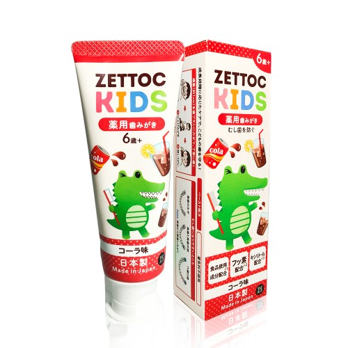 NIPPON ZETTOC Японская зубная паста детская с фтором ZETTOC KIDS 6+ лет (вкус колы), 70 гр | фото