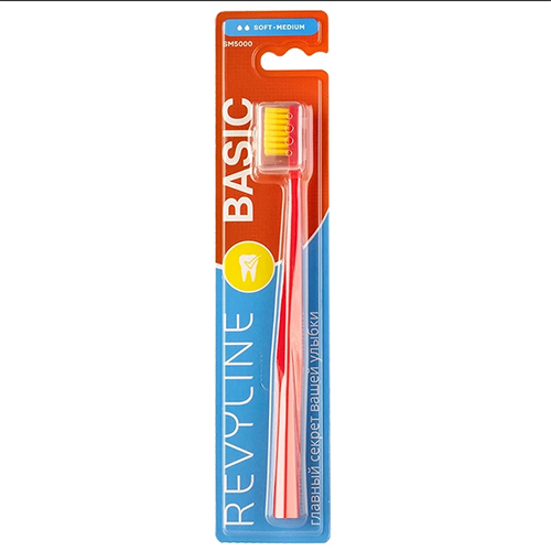 Revyline SM5000 BASIC зубная щётка, красная с желтой щ. | фото