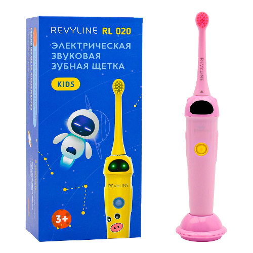 Звуковая электрическая зубная щетка Revyline RL 020 Kids розовая | фото