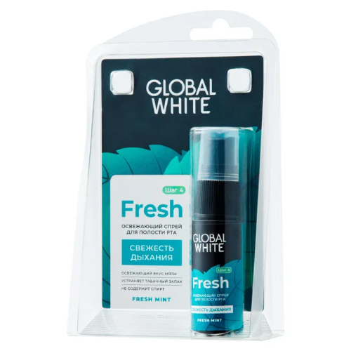 Спрей освежающий GLOBAL WHITE для полости рта, 15 мл | фото