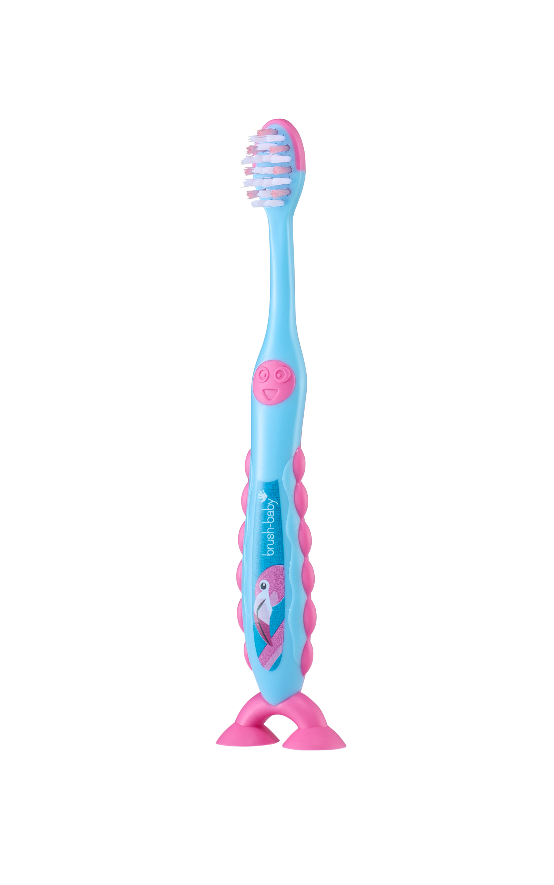 Brush-Baby FlossBrush NEW зубная щётка, 3-6 лет, фламинго | фото