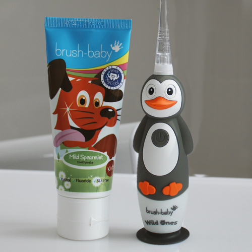 Brush-Baby Sonic WildOnes звуковая зубная щетка Пингвин 0-10 лет | фото