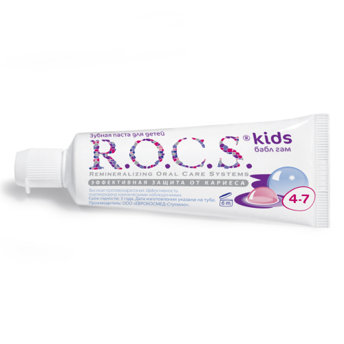 Зубная паста R.O.C.S.Kids Бабл Гам, 45 гр | фото