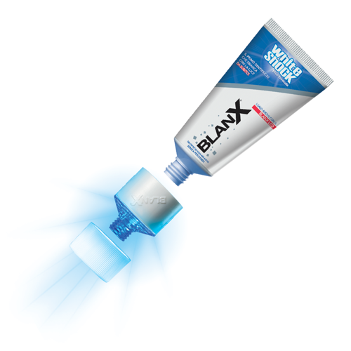 BlanX White Shock Blue Formula отбеливающая паста с лампой | фото