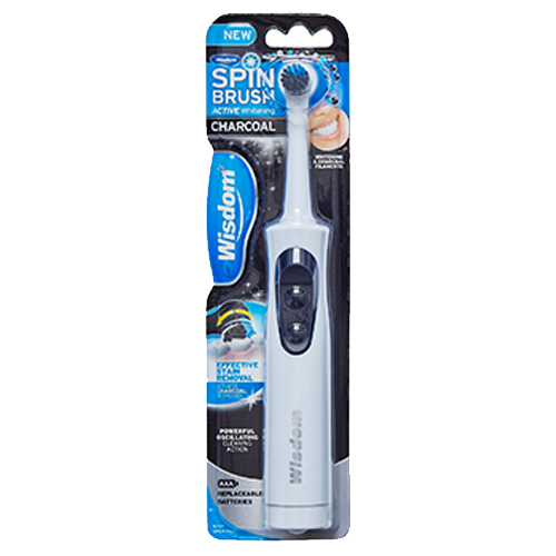 Wisdom Spinbrush Active Whitening Charcoal Toothbrush электрическая зубная щетка | фото